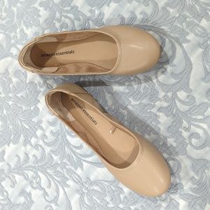 Flat Nude Colored Ballet Style Slip On Shoes - Size 9 - Amazon Essentials